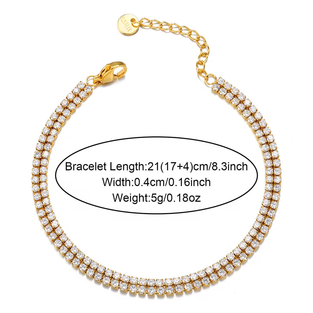 Layered tennis bracelet