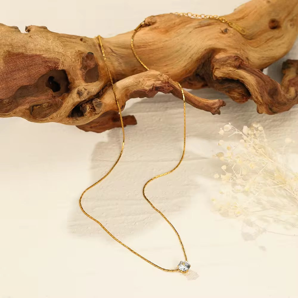 Solitaire Diamond Necklace