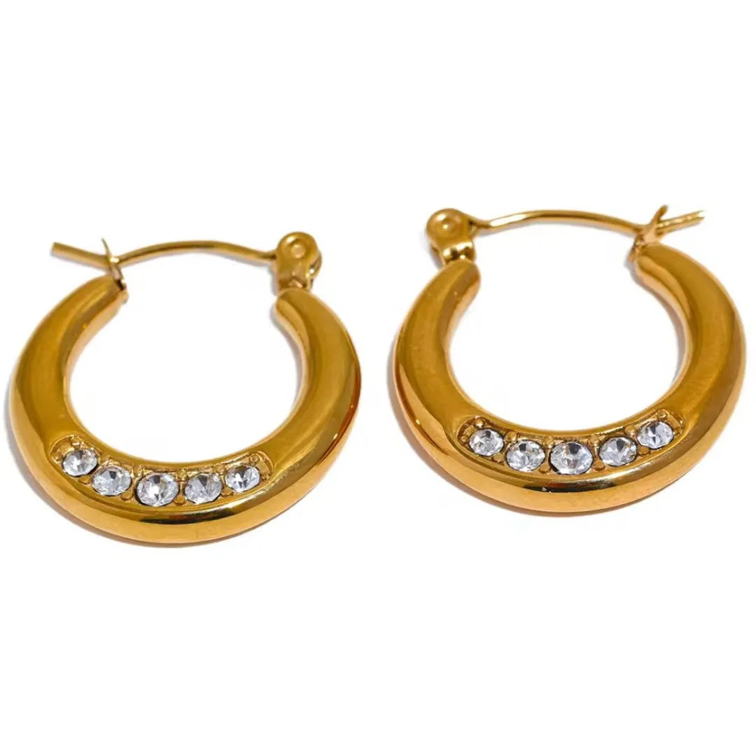 Ivara Diamond studded hoops