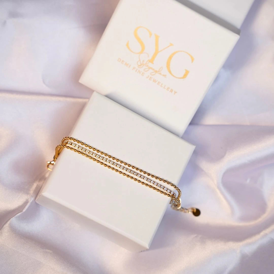 Multilayered Tennis bracelet