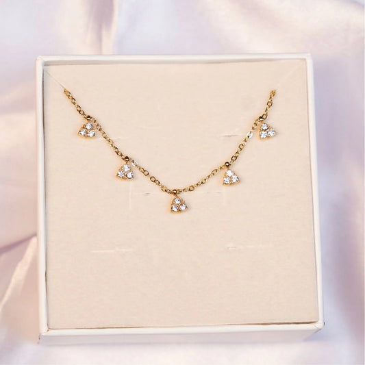 Hannah drop diamond necklace