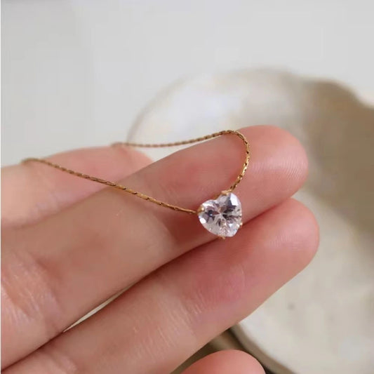 Solitaire Heart necklace