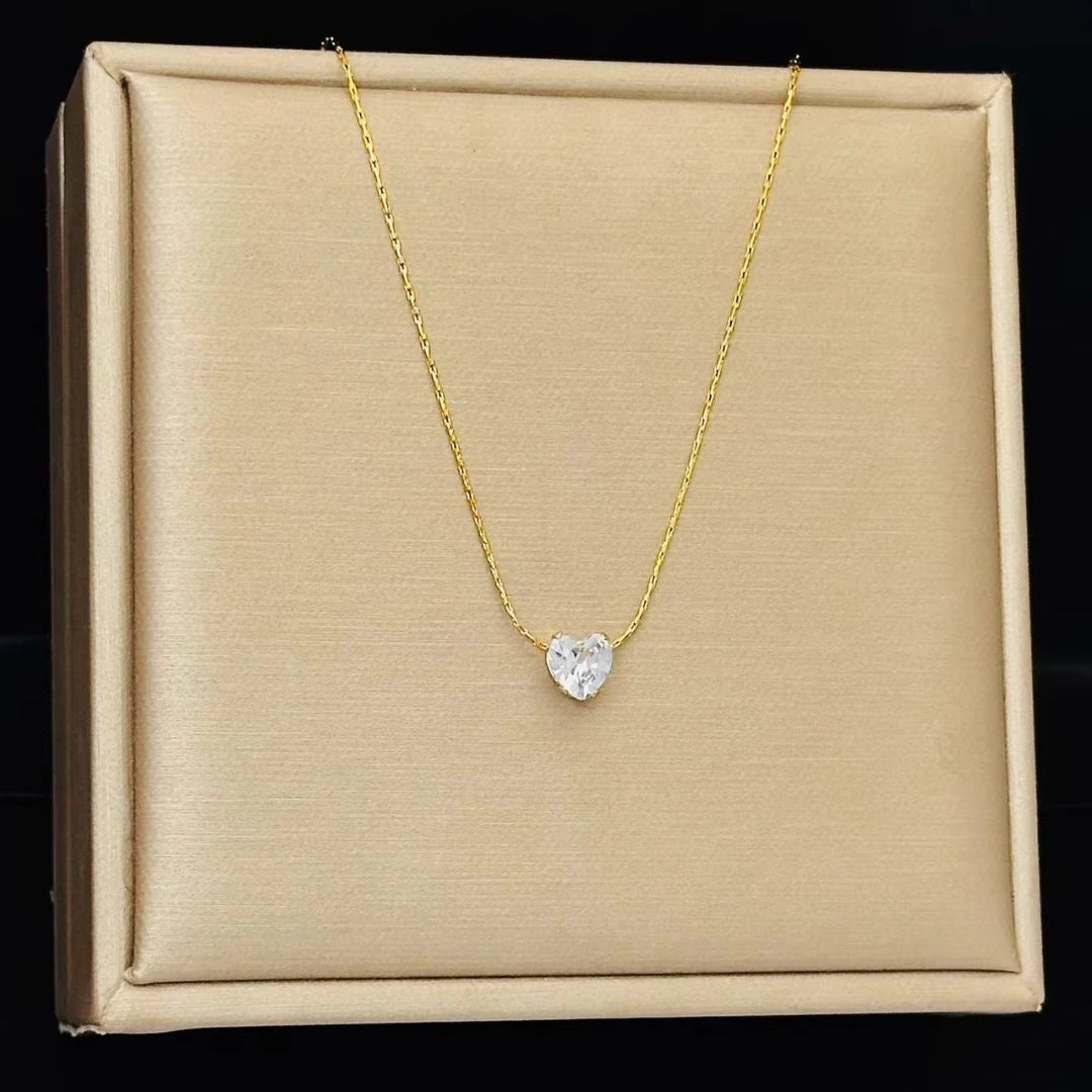 Solitaire Heart necklace