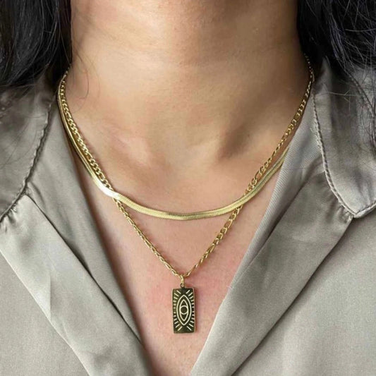 Layered Evil Eye Necklace